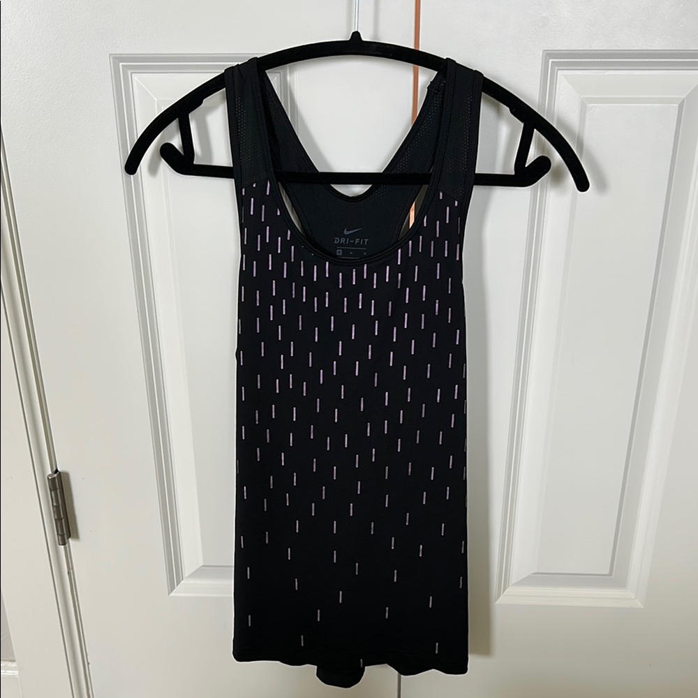 Nike Black Tank Top with Purple Design